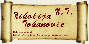 Nikolija Tokanović vizit kartica